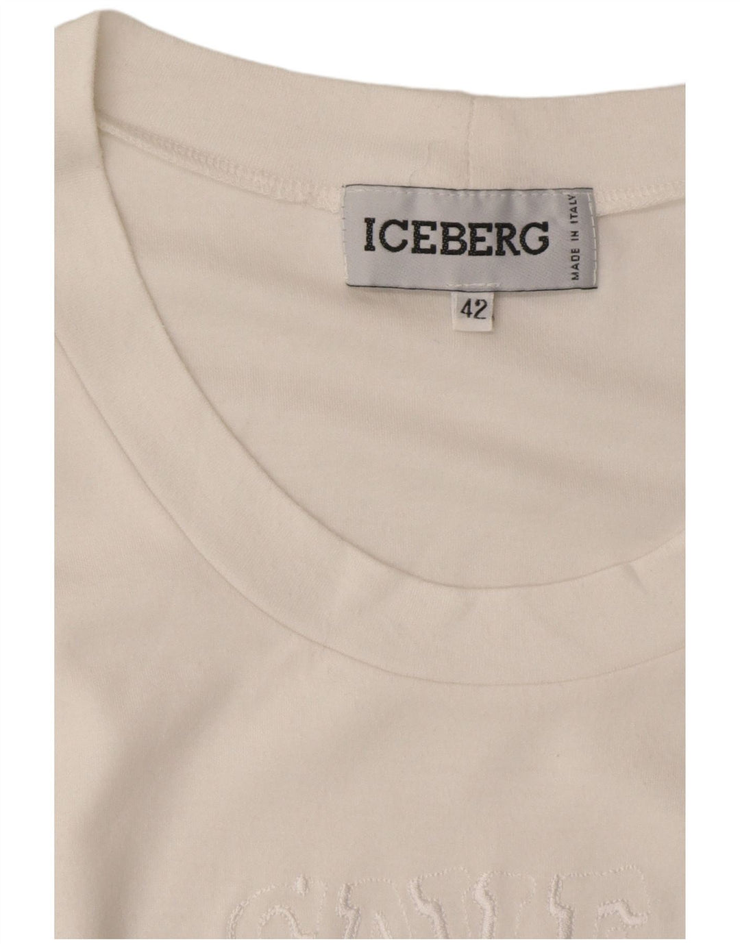 Iceberg Womens Disney Graphic T-Shirt Top IT 42 Medium White Cotton