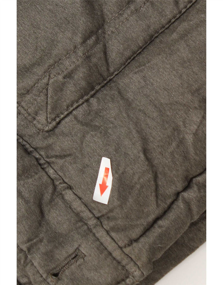 Zara Mens Padded Coat UK 38 Medium Grey Polyester