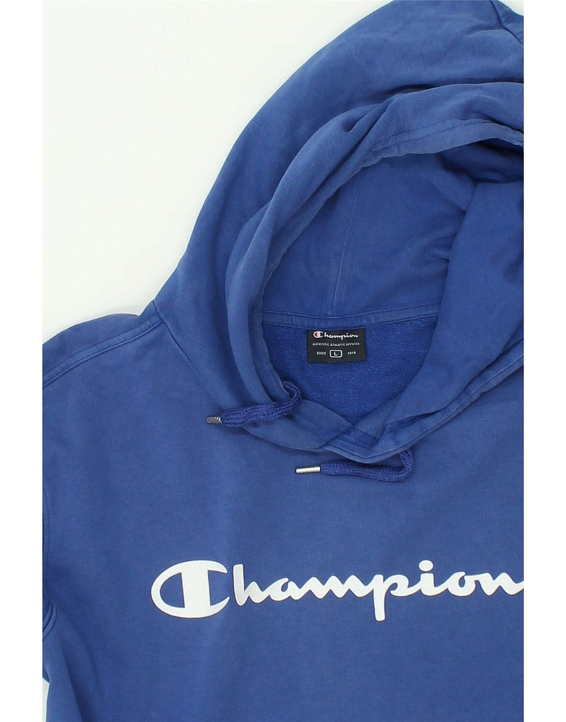 Mens Graphic Hoodie Jumper Large | Vintage Champion | Thrift | Second-Hand Champion | Used Clothing | Messina Hembry 