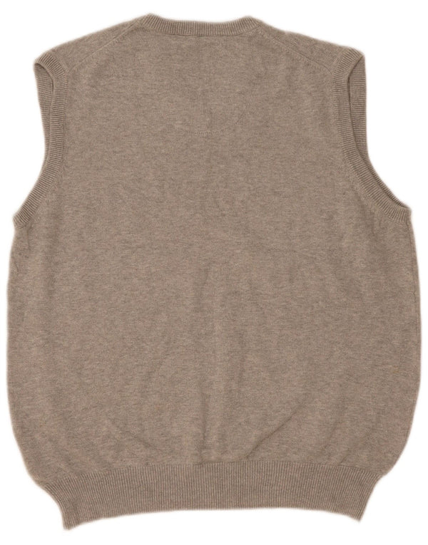 Marks & Spencer Mens Blue Harbour Vest Tank Top Large Grey Flecked Cotton