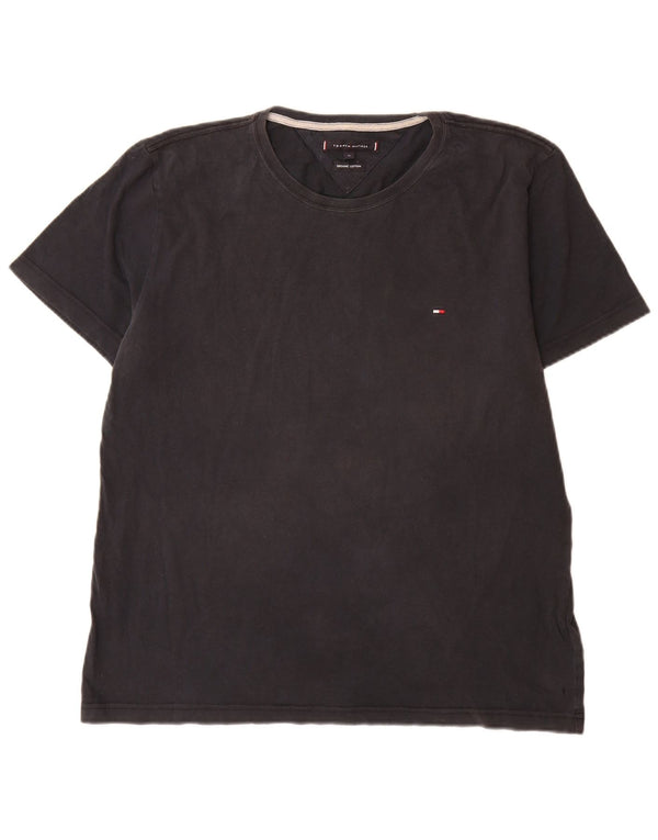 Tommy Hilfiger Mens T-Shirt Top XL Black Cotton