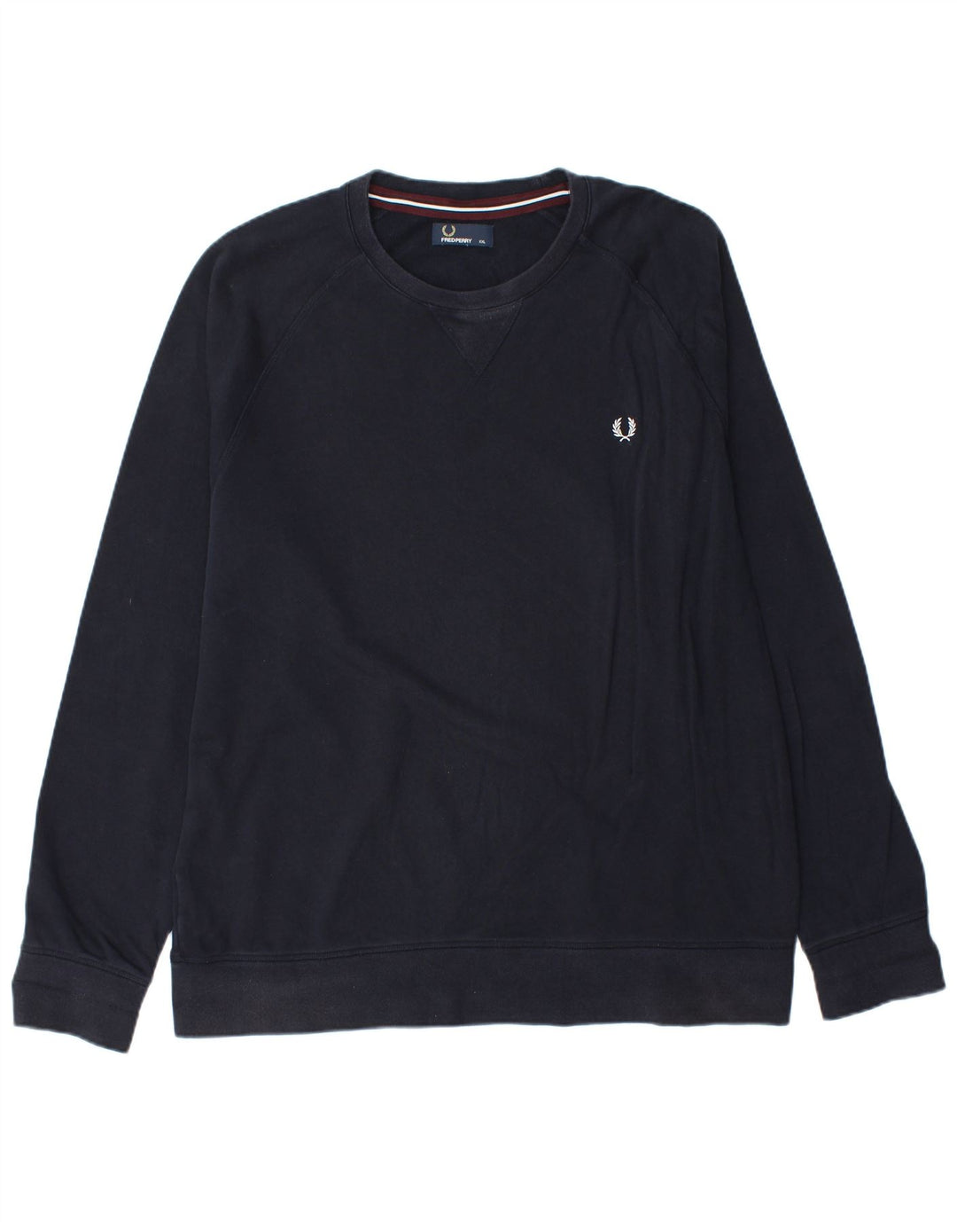 Fred Perry Mens Sweatshirt Jumper 2XL Navy Blue Cotton