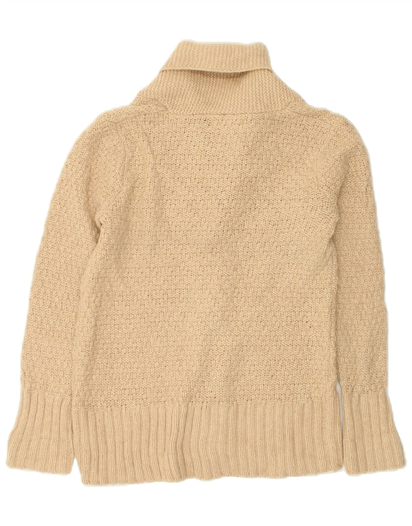 EDDIE BAUER Womens Cardigan Sweater UK 10 Small Beige Lambswool | Vintage Eddie Bauer | Thrift | Second-Hand Eddie Bauer | Used Clothing | Messina Hembry 
