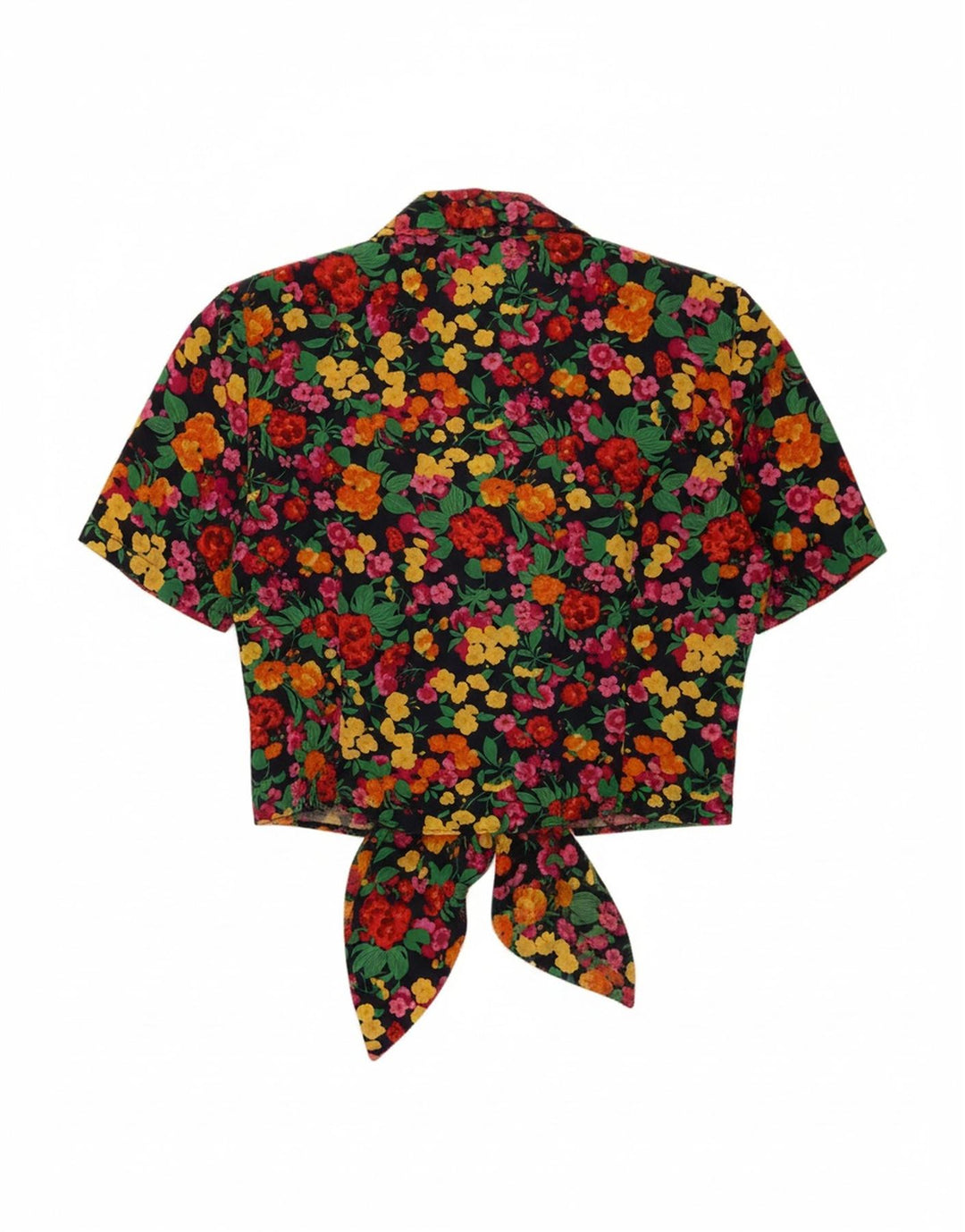 PRIMAVERA FIRENZE Womens Crop Shirt Blouse UK 14 Large Multicoloured