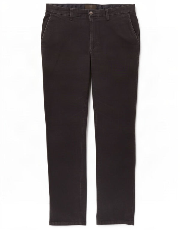 Marks & Spencer Mens Slim Chino Trousers W34 L31 Navy Blue Cotton