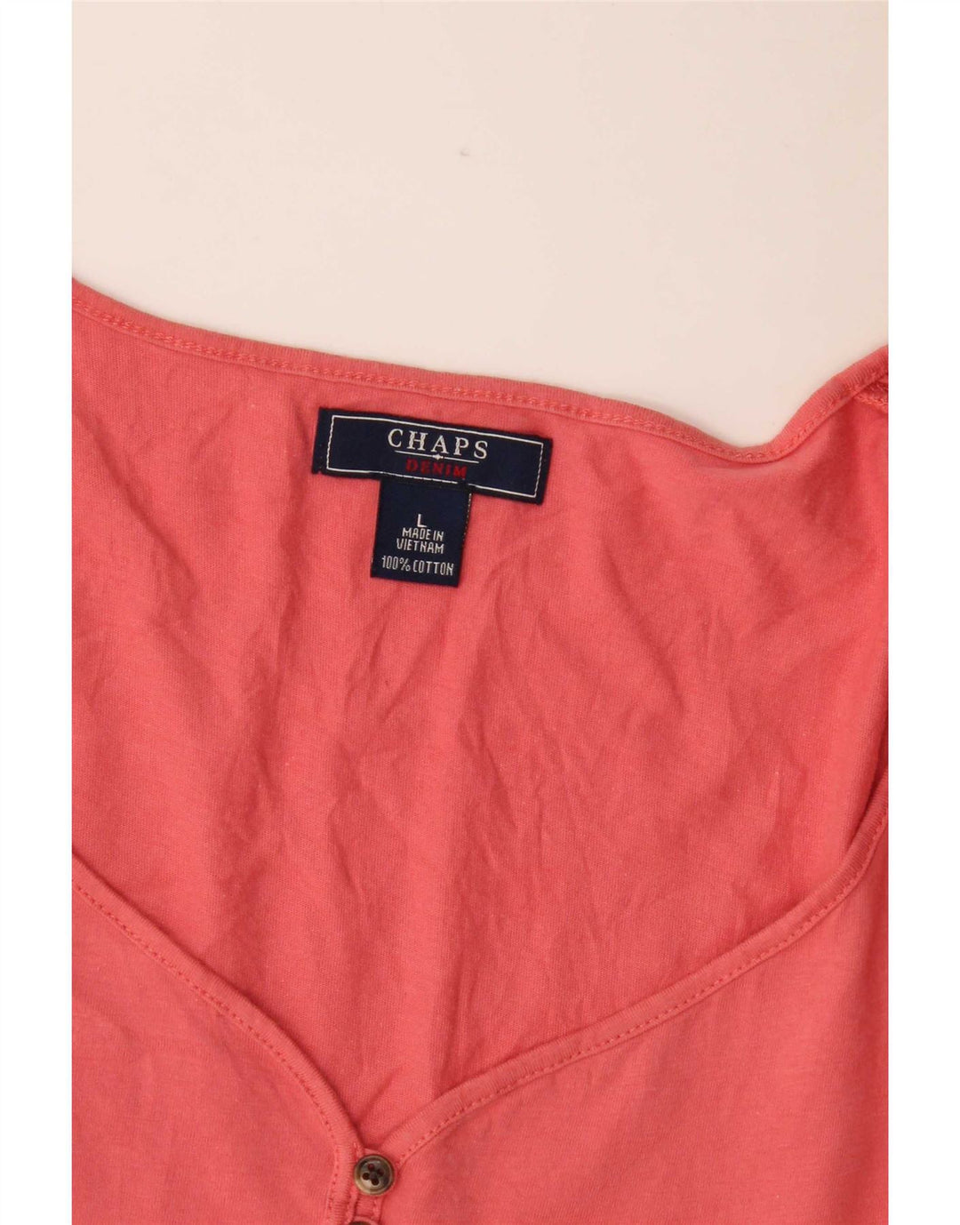 Chaps Womens Blouse Top UK 14 Large Pink Cotton