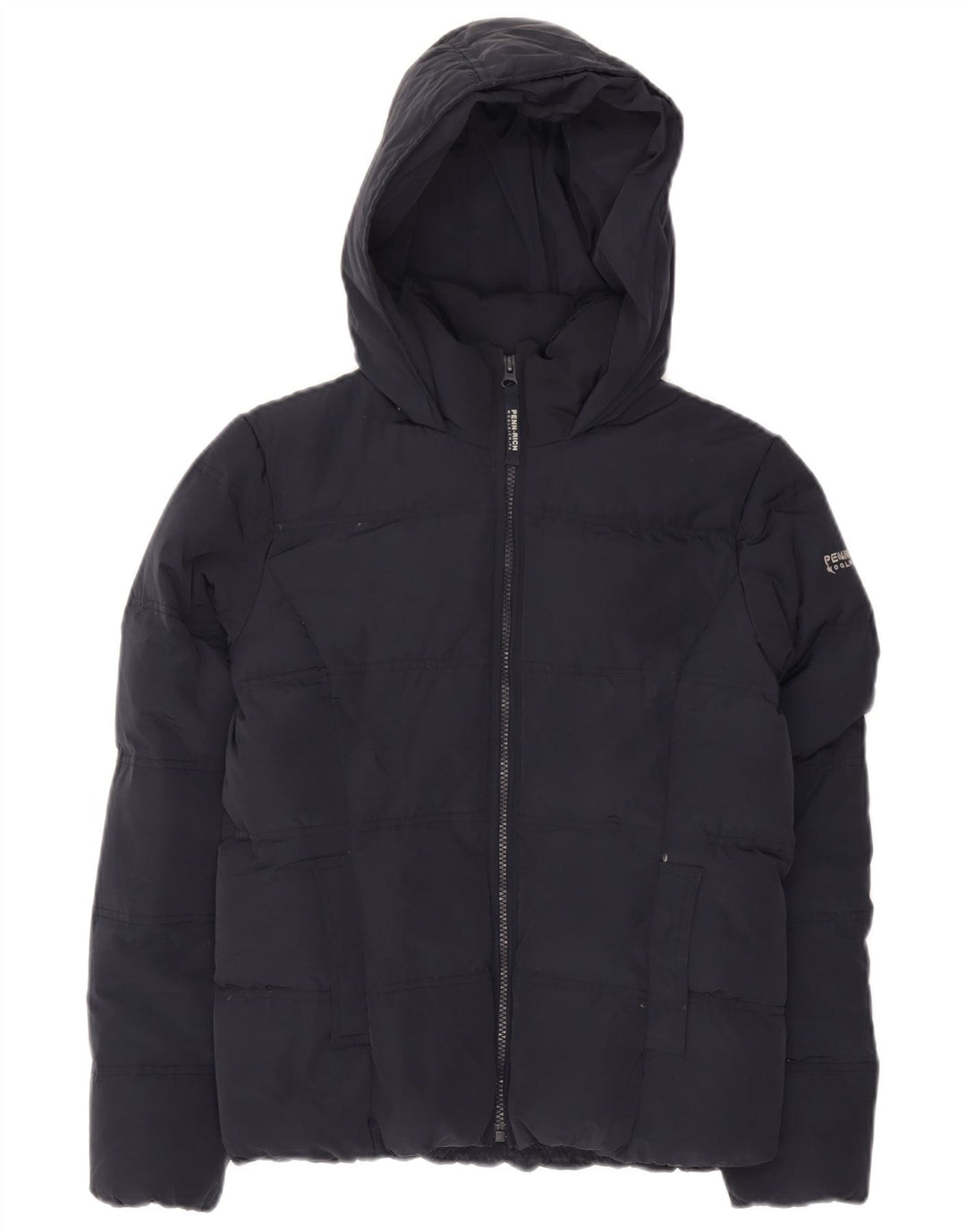 Woolrich Womens Penn-Rich Hooded Padded Jacket UK 10 Small Navy Blue