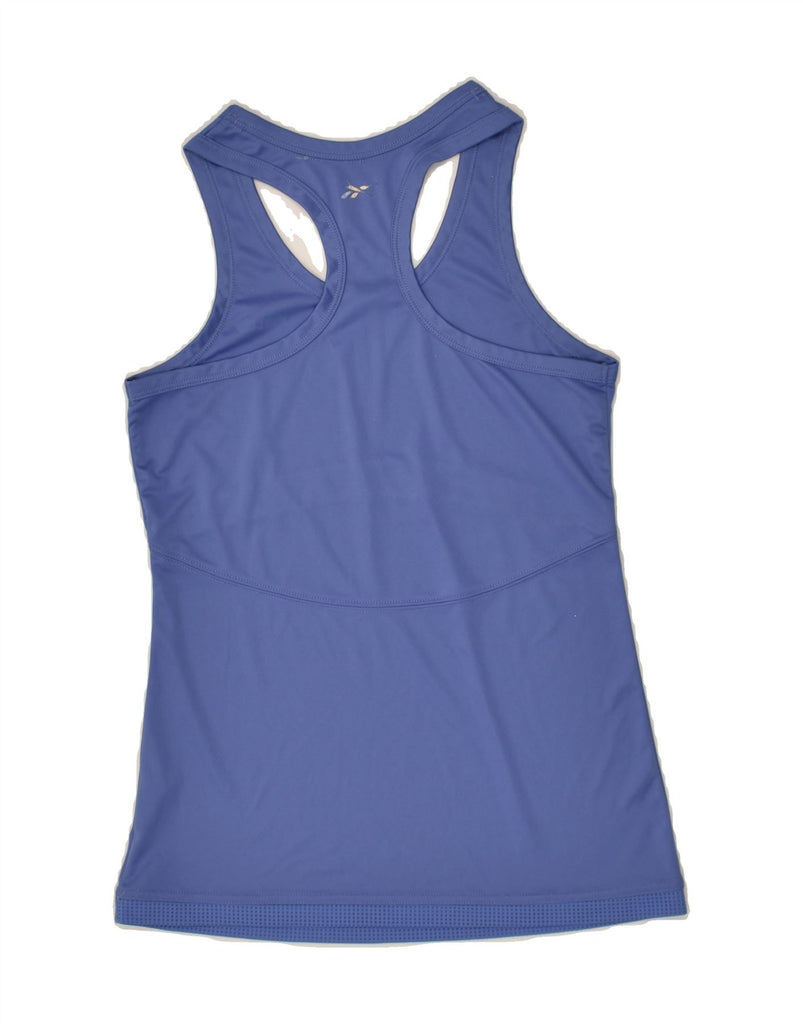 REEBOK Womens Vest Top UK 10 Small Blue Polyester | Vintage Reebok | Thrift | Second-Hand Reebok | Used Clothing | Messina Hembry 