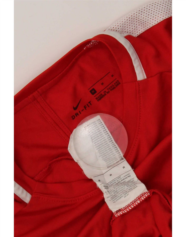 Nike Mens Dri Fit Graphic T-Shirt Top Medium Red Geometric Polyester