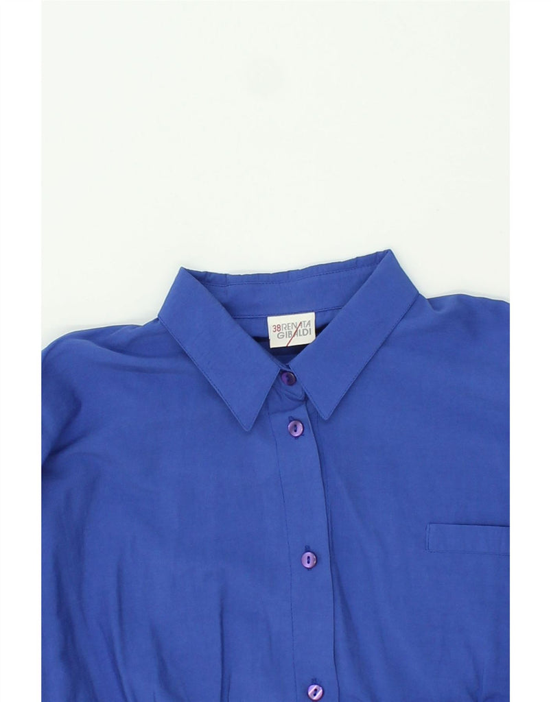 RENATA GIBALDI Womens Oversized Shirt Blouse IT 38 XS Blue Viscose Vintage Renata Gibaldi and Second-Hand Renata Gibaldi from Messina Hembry 