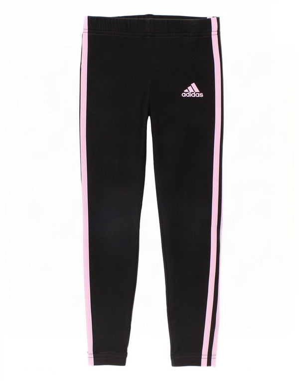 Adidas Girls Leggings 5-6 Years Black Cotton