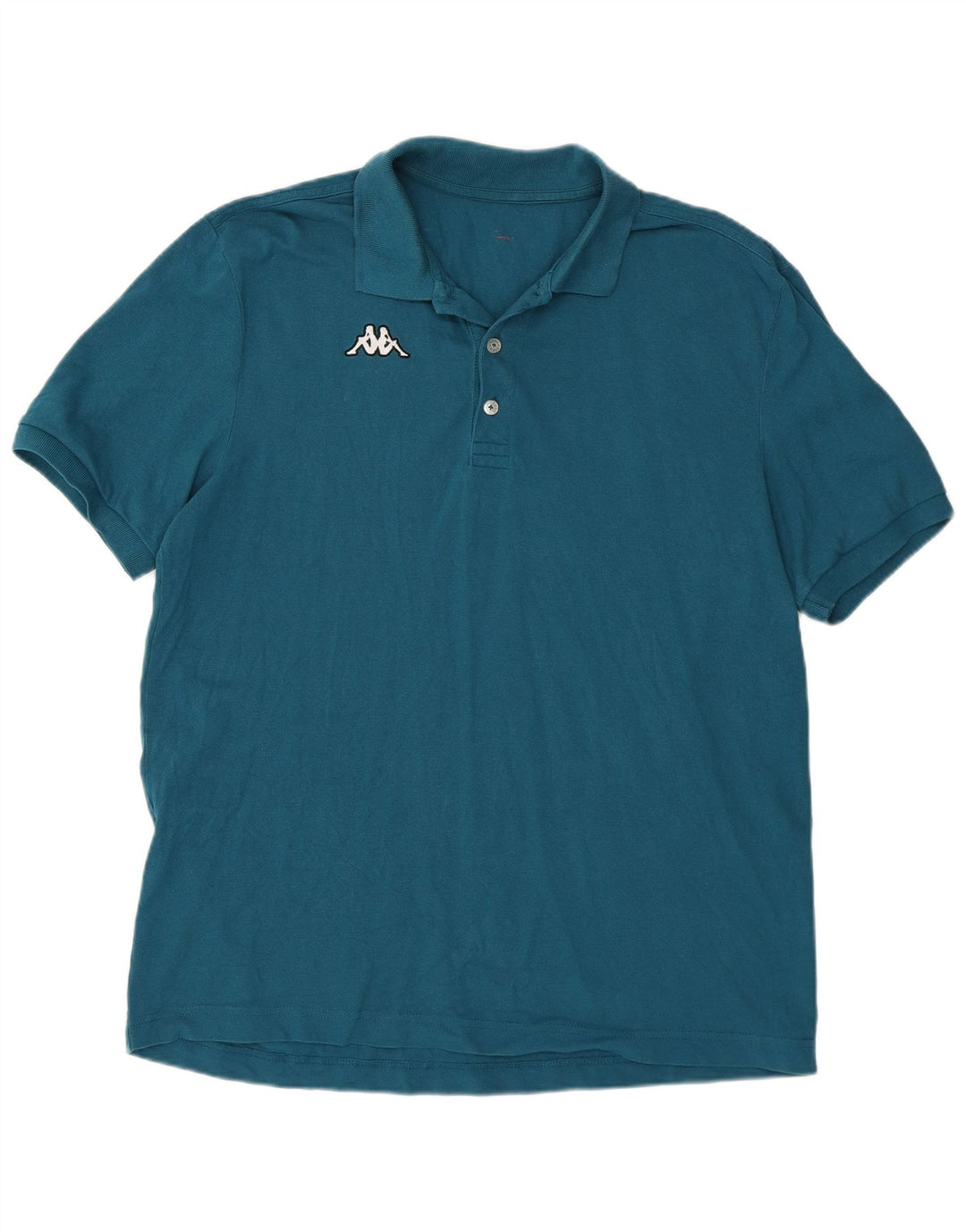 Kappa Mens Polo Shirt Large Blue Cotton