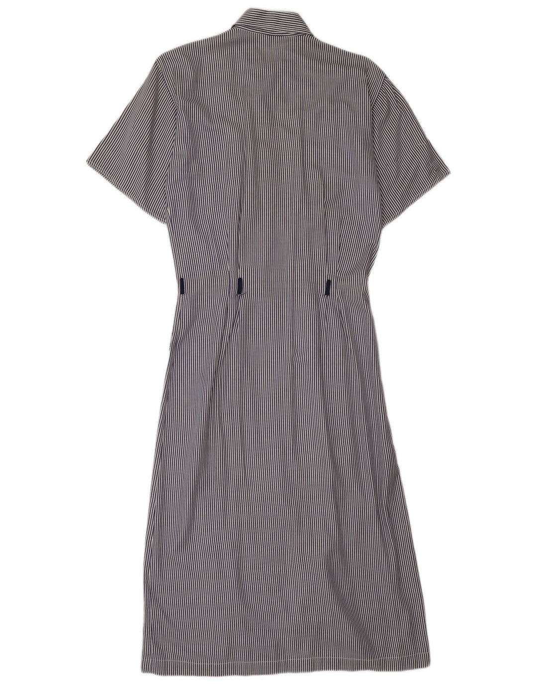 LES COPAINS Womens Shirt Dress UK 12 Medium Navy Blue Striped