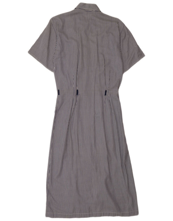 LES COPAINS Womens Shirt Dress UK 12 Medium Navy Blue Striped