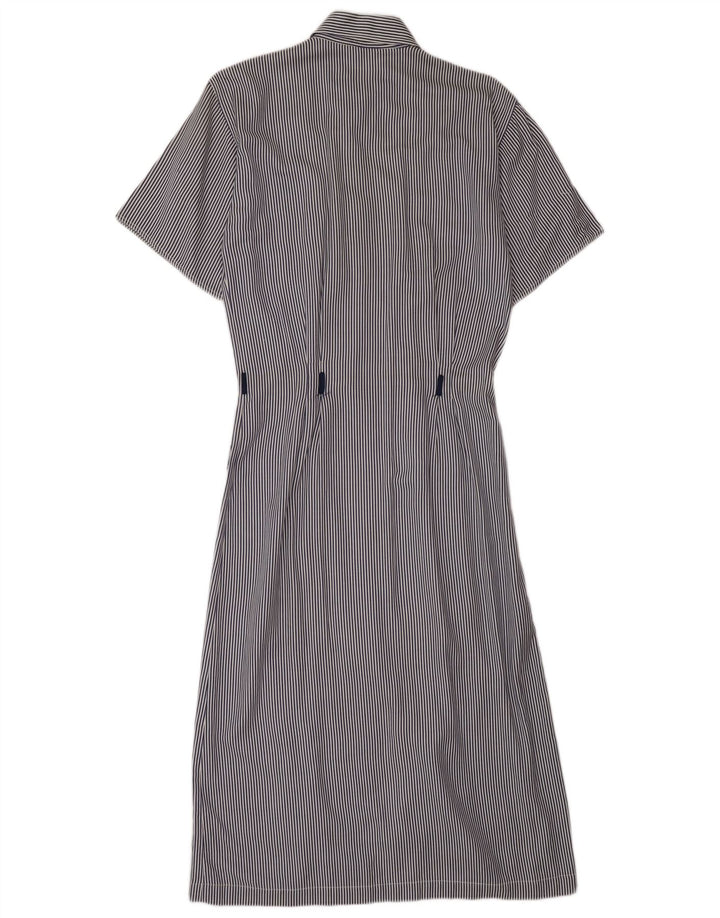 LES COPAINS Womens Shirt Dress UK 12 Medium Navy Blue Striped