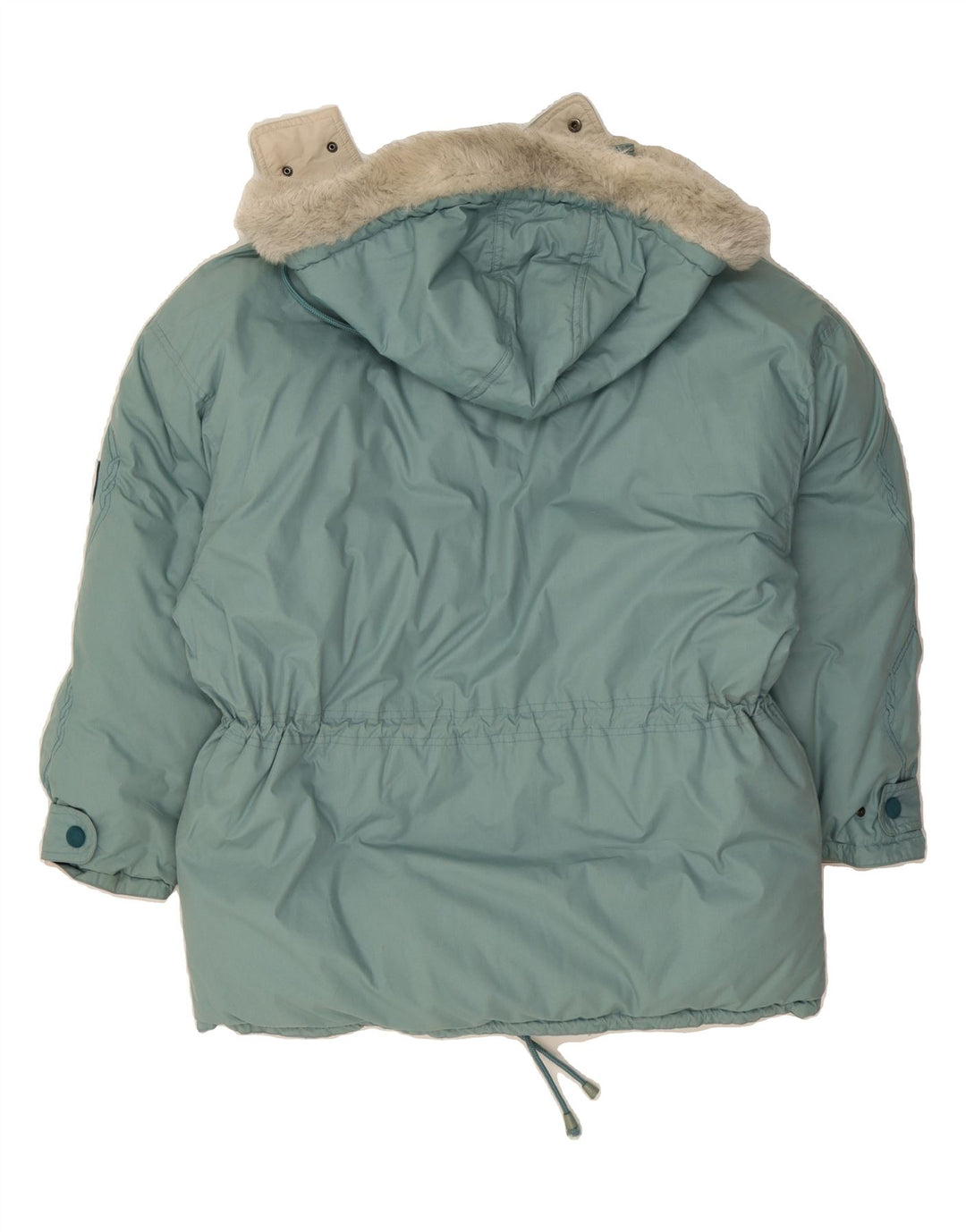 DIADORA Womens Hooded Ski Jacket UK 14 Medium Turquoise Polyester Vintage Diadora and Second-Hand Diadora from Messina Hembry 