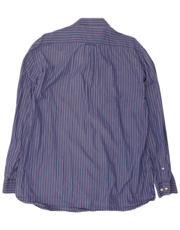Gant Mens Regular Fit Shirt XL Blue Pinstripe Cotton
