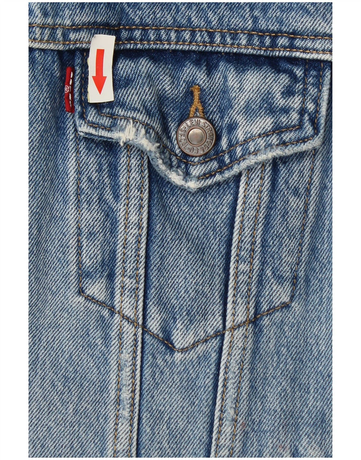 Levi's Mens Denim Jacket UK 34 XS Blue Cotton
