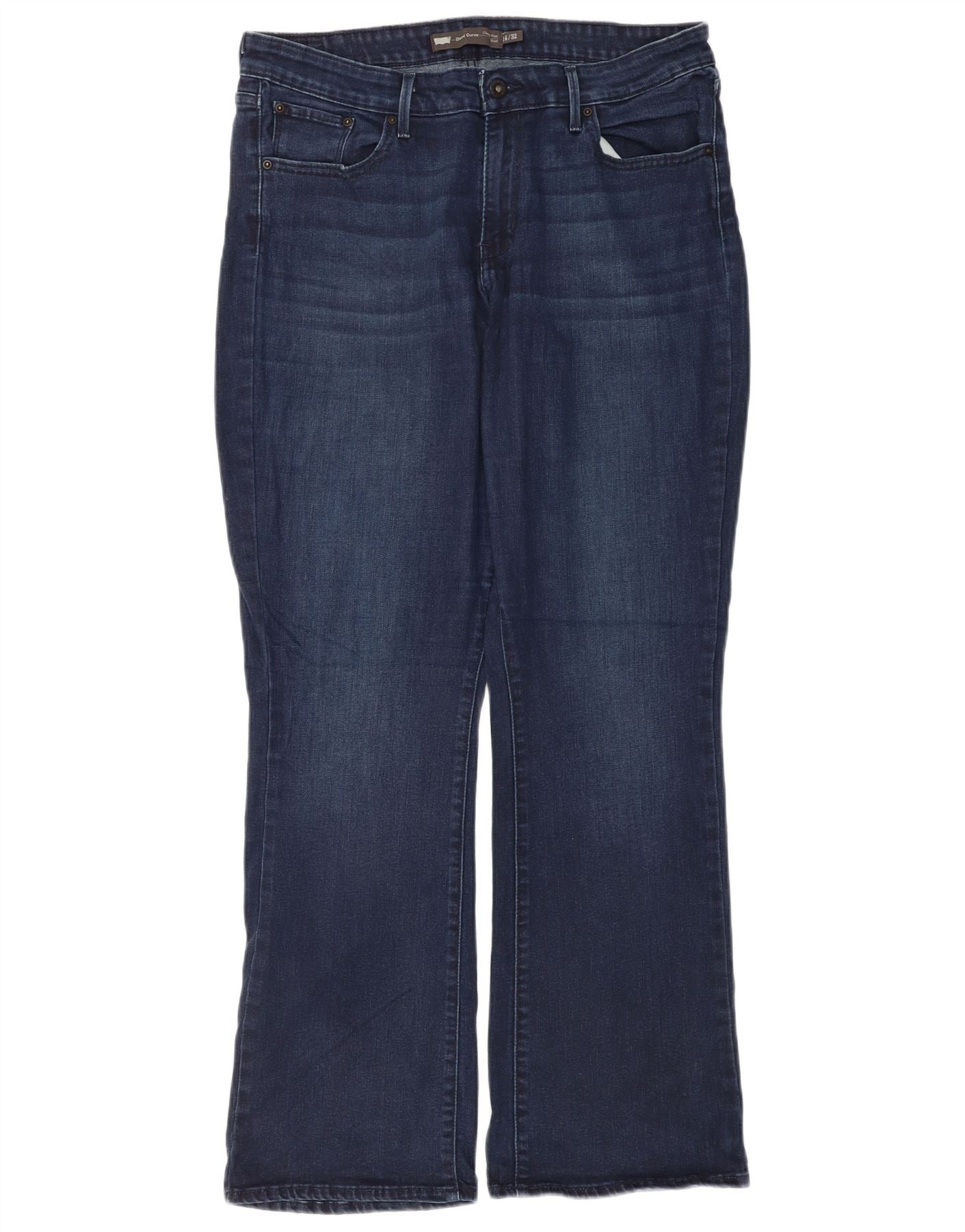 Levi's Womens Demi Curve Bootcut Jeans Size 14 Large W32 L32 Navy Blue ...