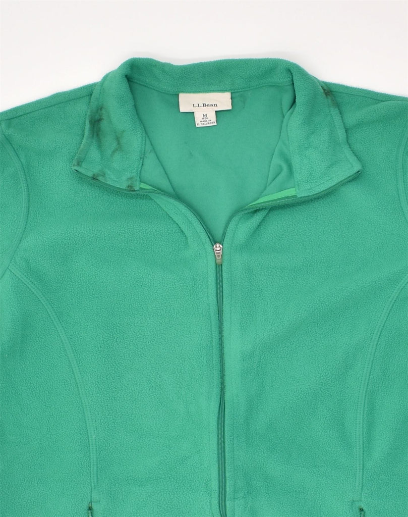 L.L.BEAN Womens Fleece Jacket UK 14 Medium Green Polyester | Vintage L.L.Bean | Thrift | Second-Hand L.L.Bean | Used Clothing | Messina Hembry 