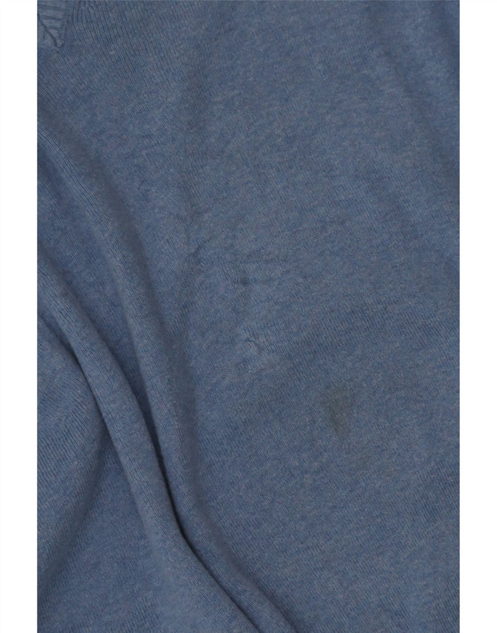 Calvin Klein Mens V-Neck Jumper Sweater Large Blue Cotton