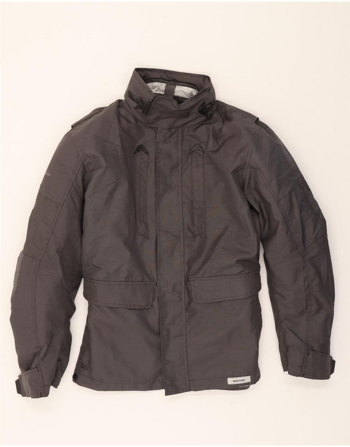 VINTAGE Mens Biker Jacket UK 42 XL Grey Vintage Vintage and Second-Hand Vintage from Messina Hembry 