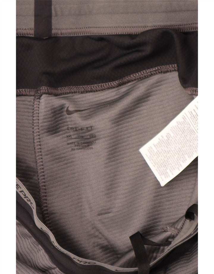Nike Mens Dri Fit Tracksuit Trousers 2XL Grey Colourblock Polyester