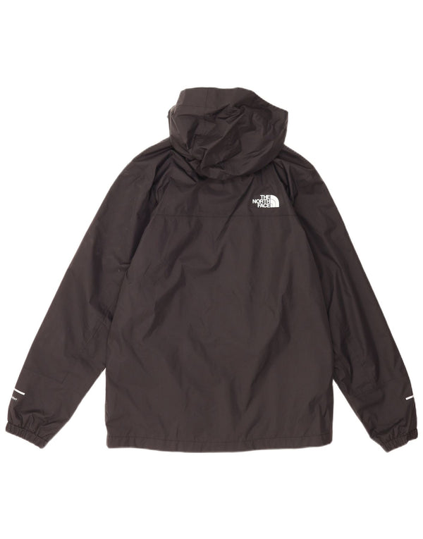 The North Face Boys Hooded Rain Jacket 14-15 Years XL Black Nylon