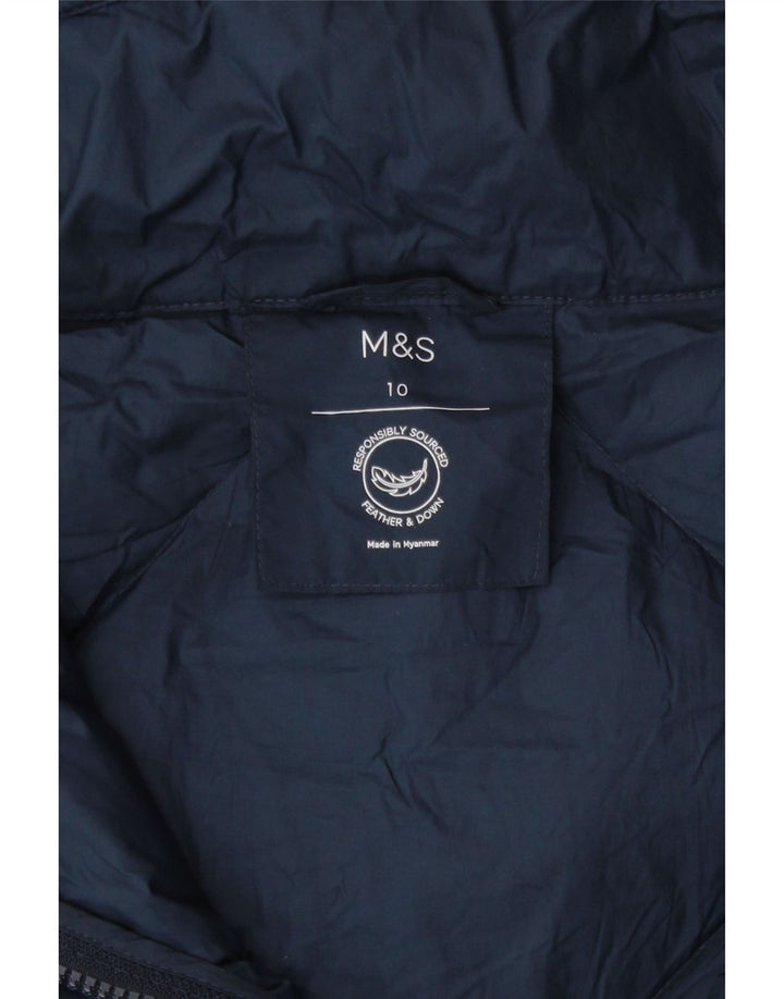 Marks & Spencer Womens Oversized Padded Jacket UK 10 Small Navy Blue