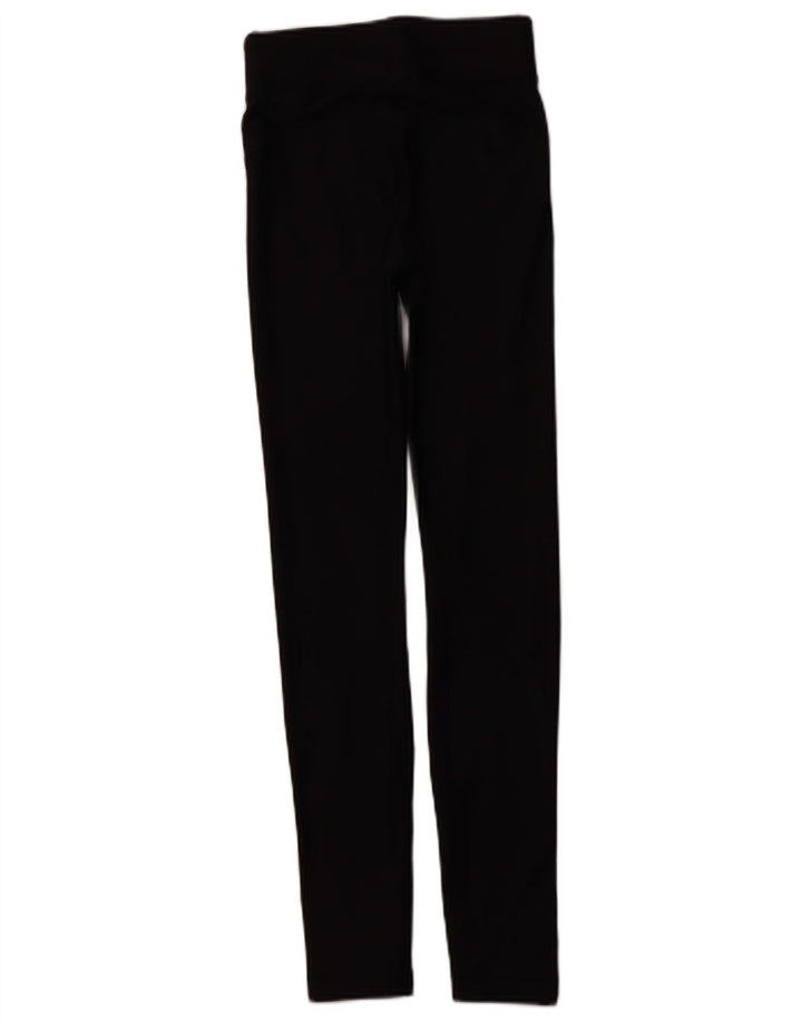 UNDER ARMOUR Womens Heat Gear Leggings UK 4 XS Black Polyester