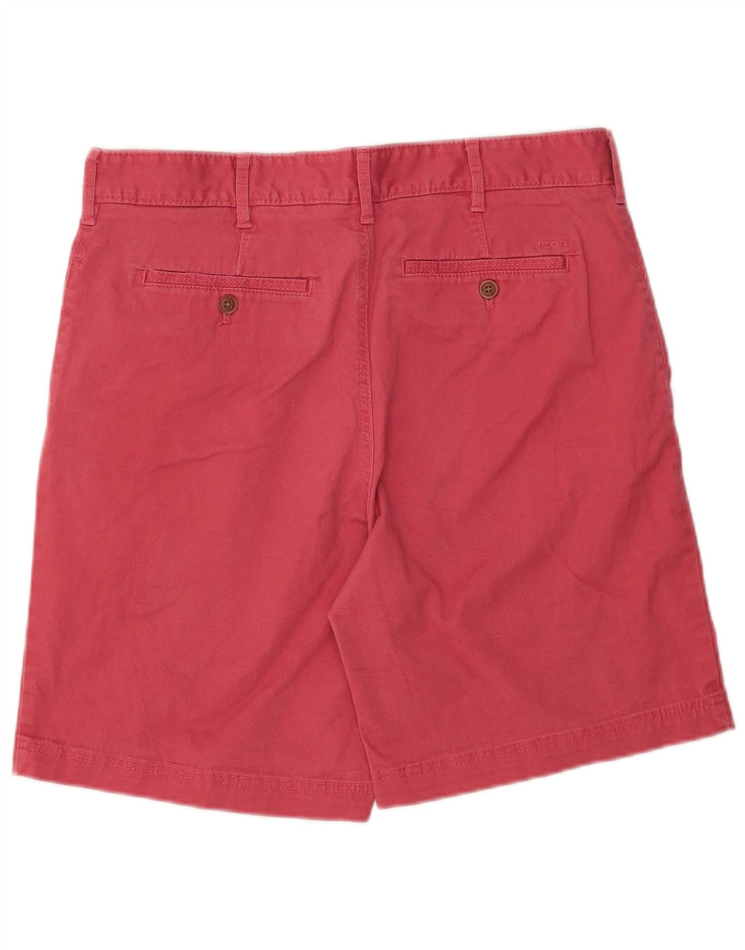 Izod Mens Salt Water Chino Shorts W34 Large Pink Cotton
