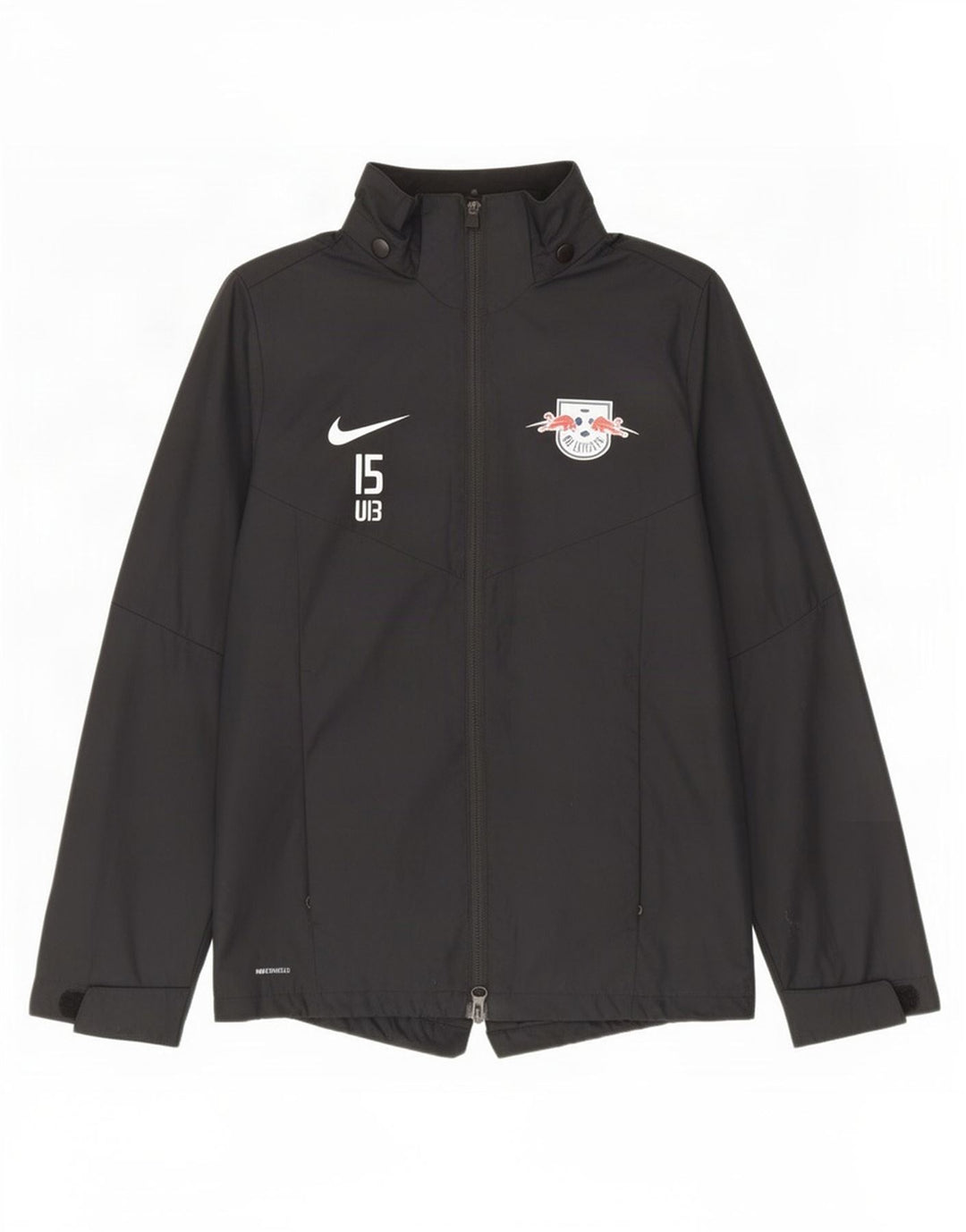 Nike Boys RB Leipzing Rain Jacket 12-13 Years Large Black Polyester