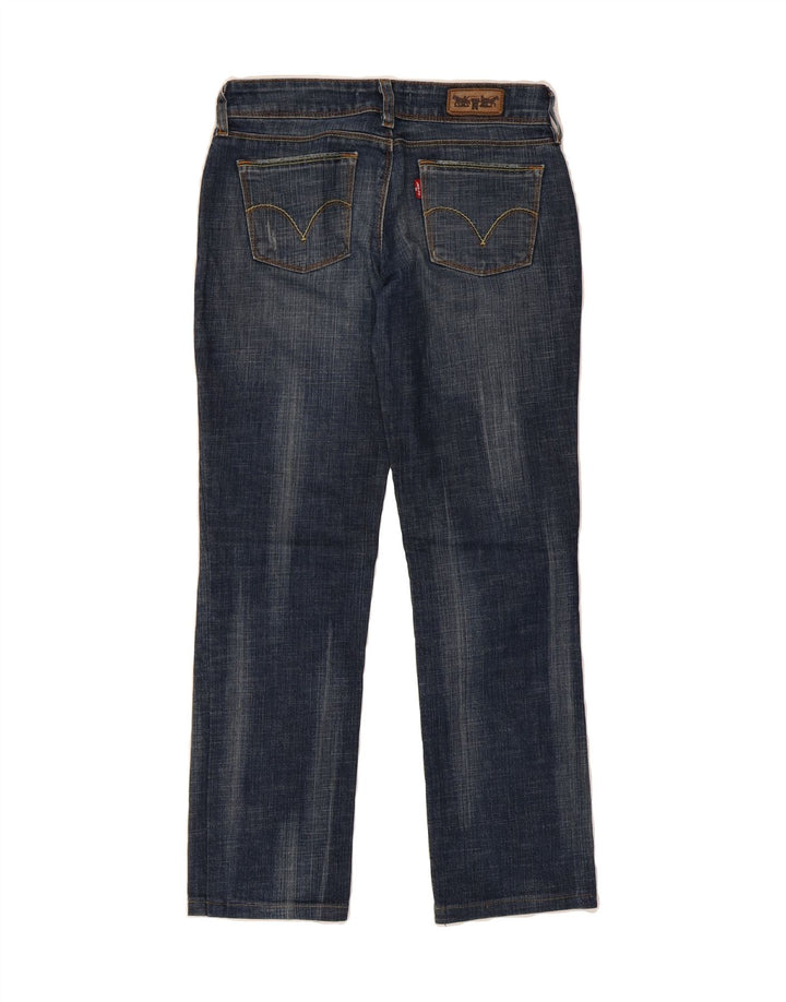 LEVI'S Womens 570 Straight Jeans W28 L28 Navy Blue Cotton Vintage Levi's and Second-Hand Levi's from Messina Hembry 