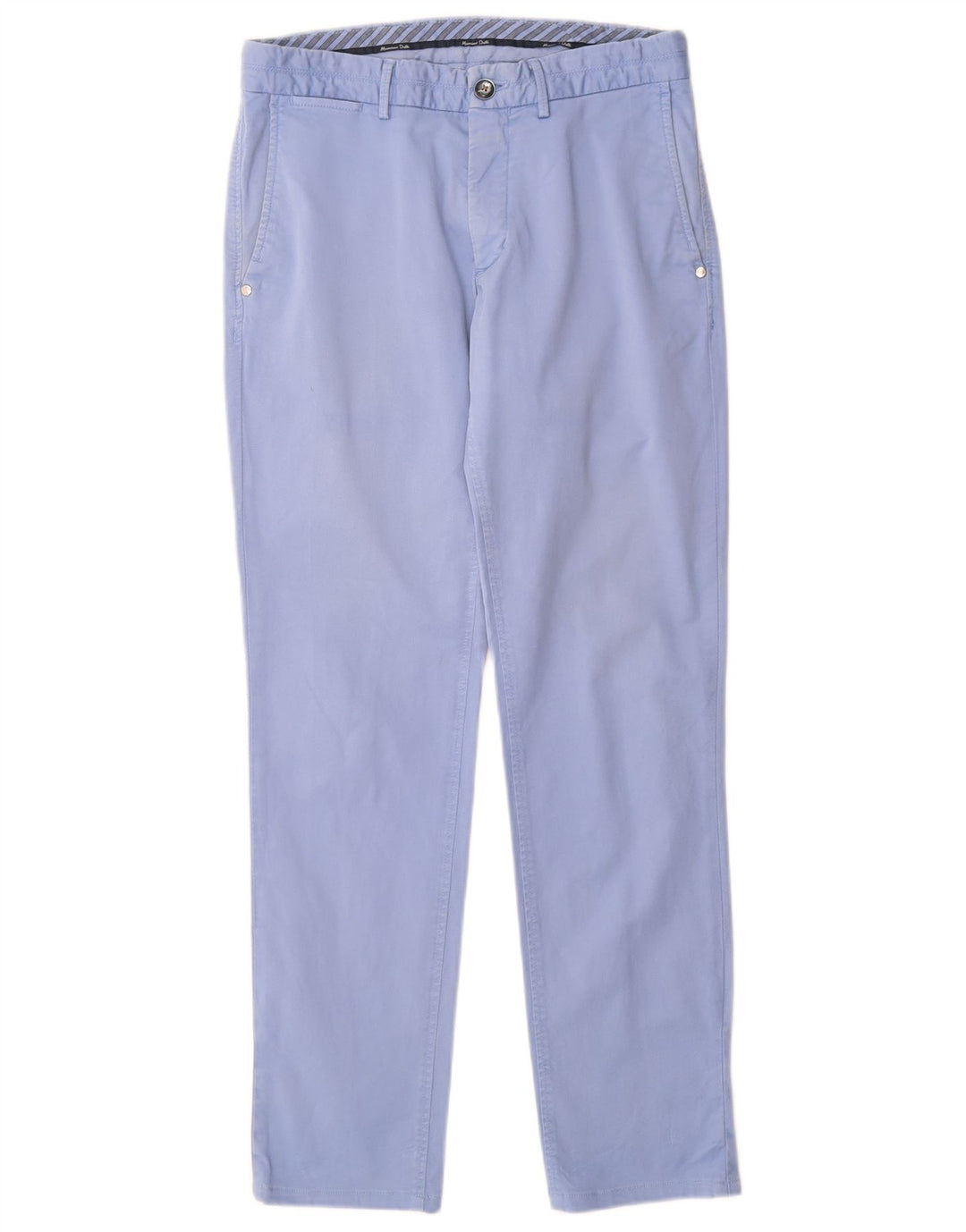 MASSIMO DUTTI Mens Slim Fit Chino Trousers EU 38 Small W30 L30 Blue