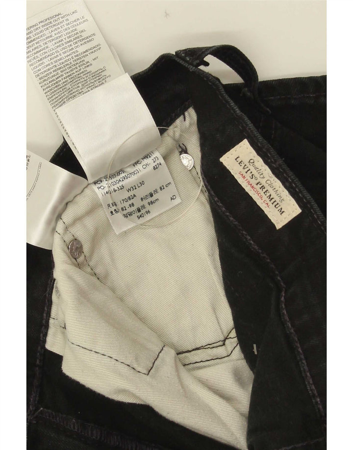Levi's Womens Straight Jeans W32 L30 Black Cotton