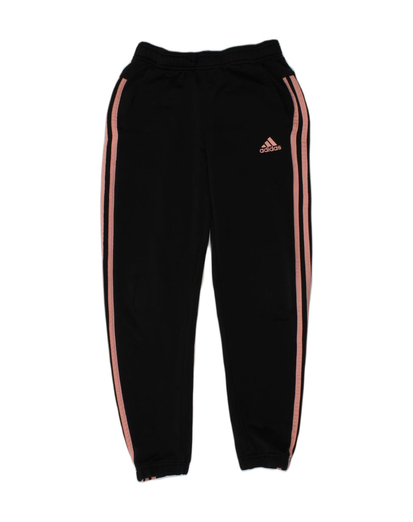 ADIDAS Girls Tracksuit Trousers Joggers 11-12 Years Black Polyester | Vintage Adidas | Thrift | Second-Hand Adidas | Used Clothing | Messina Hembry 