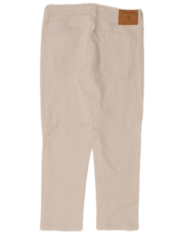 Jack & Jones Mens Slim Jeans W30 L26 White Cotton