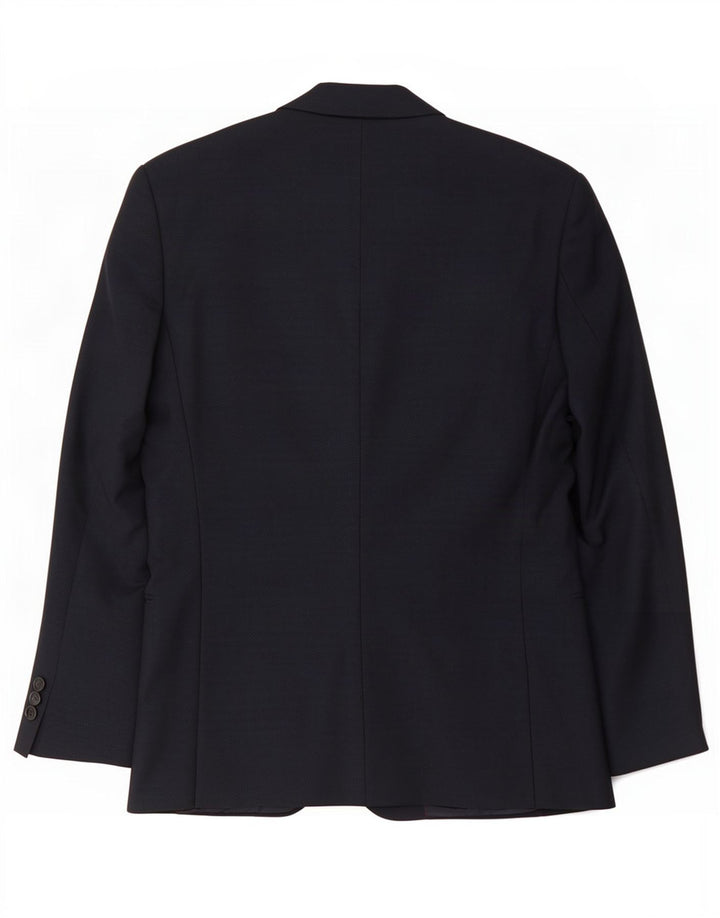 Hugo Boss Mens 2 Button Blazer Jacket EU 48 Medium Navy Blue Wool