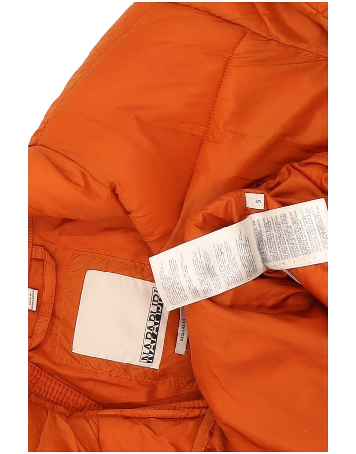 Napapijri Mens Geographic Graphic Padded Jacket UK 36 Small Orange