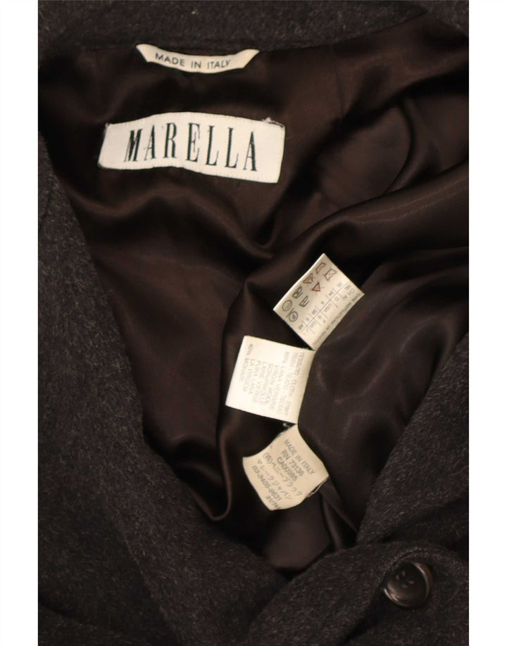 Marella Womens Oversized Overcoat UK 8 Small Grey Wool