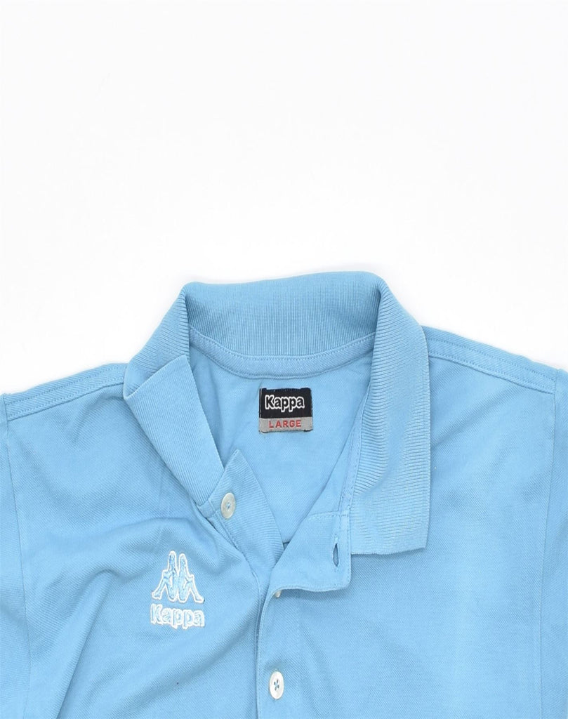 KAPPA Mens Polo Shirt Large Blue Cotton | Vintage | Thrift | Second-Hand | Used Clothing | Messina Hembry 