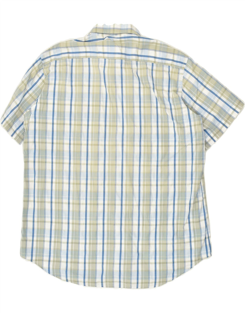 CARRERA Mens Short Sleeve Shirt 2XL Blue Check Cotton | Vintage Carrera | Thrift | Second-Hand Carrera | Used Clothing | Messina Hembry 