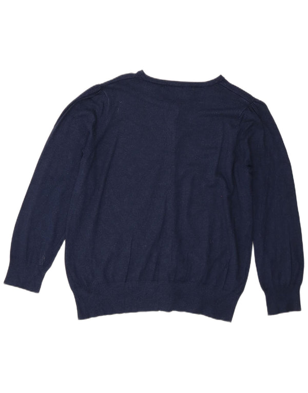Marks & Spencer Womens Cardigan Sweater UK 16 Large Navy Blue