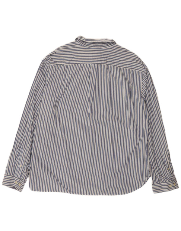 Dockers Mens Shirt 2XL Blue Striped Cotton