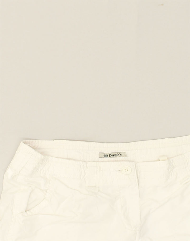 DACK'S Womens Cargo Shorts IT 44 Medium W30 White Cotton | Vintage Dack's | Thrift | Second-Hand Dack's | Used Clothing | Messina Hembry 