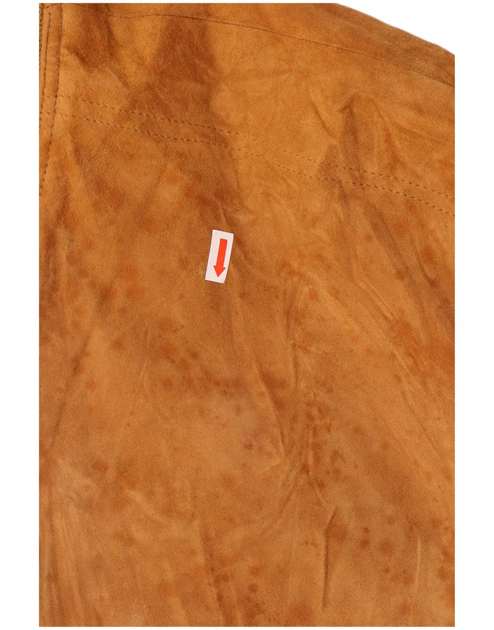 Freeheron Mens Suede Bomber Jacket IT 56 XL Brown Leather