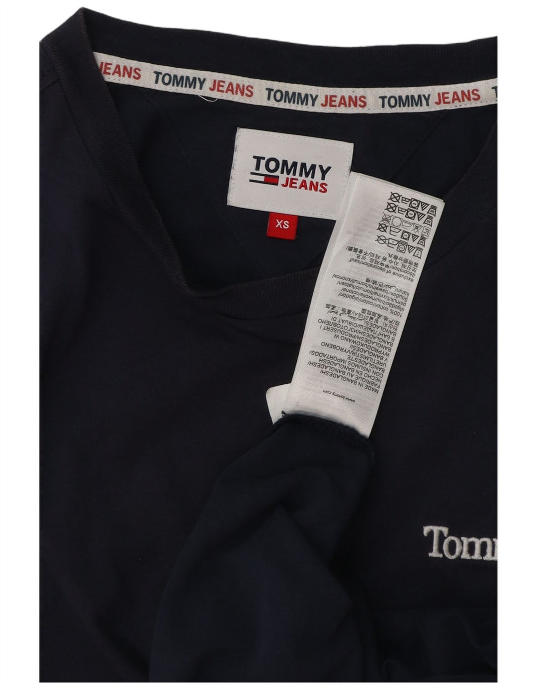 Tommy Hilfiger Mens T-Shirt Top XS Navy Blue Cotton