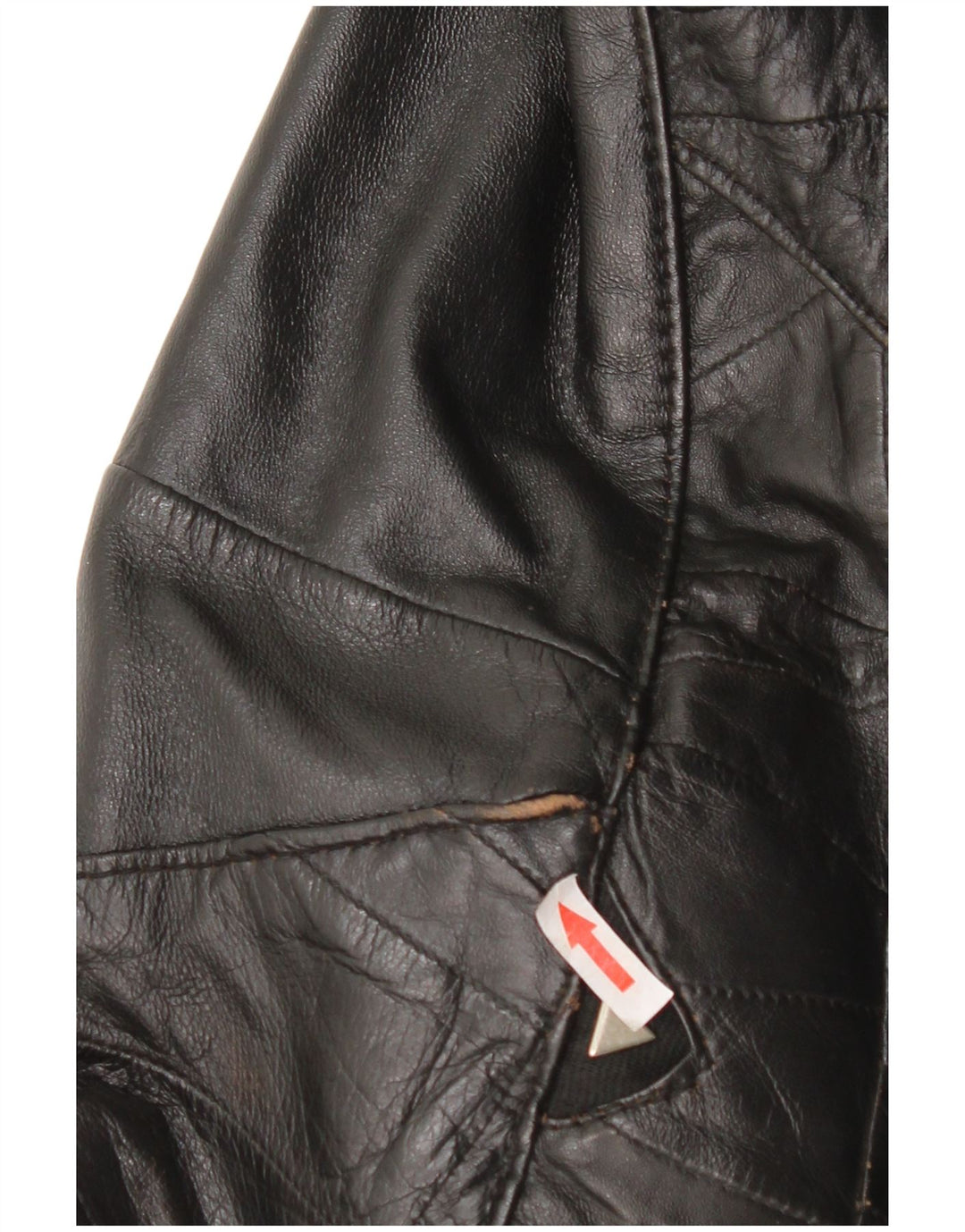 Vintage Womens Bomber Leather Jacket UK 12 Medium Black Leather