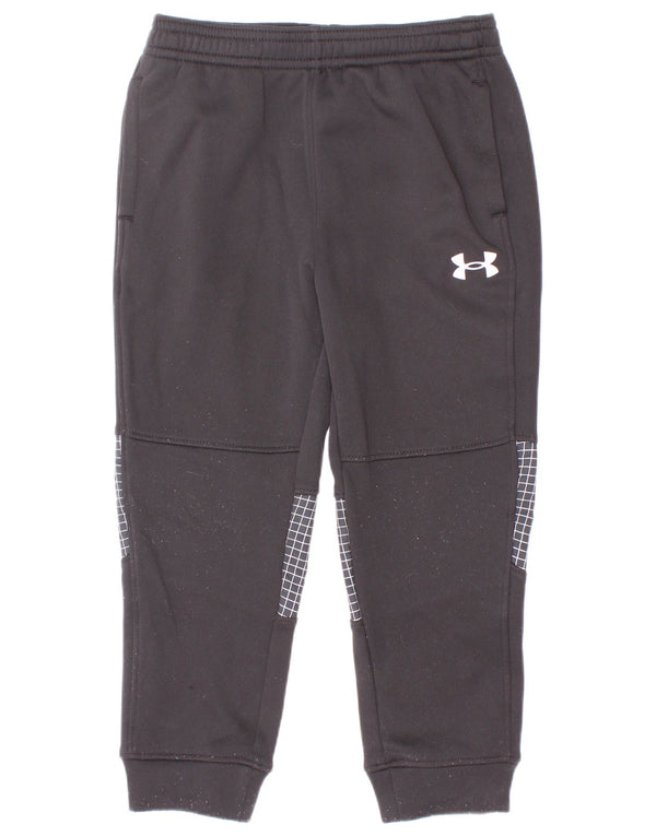Under Armour Boys Tracksuit Trousers Joggers 2-3 Years Black Check