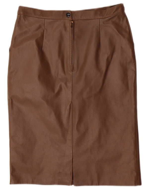 VINTAGE Womens Midi Pencil Skirt W28 Medium  Brown